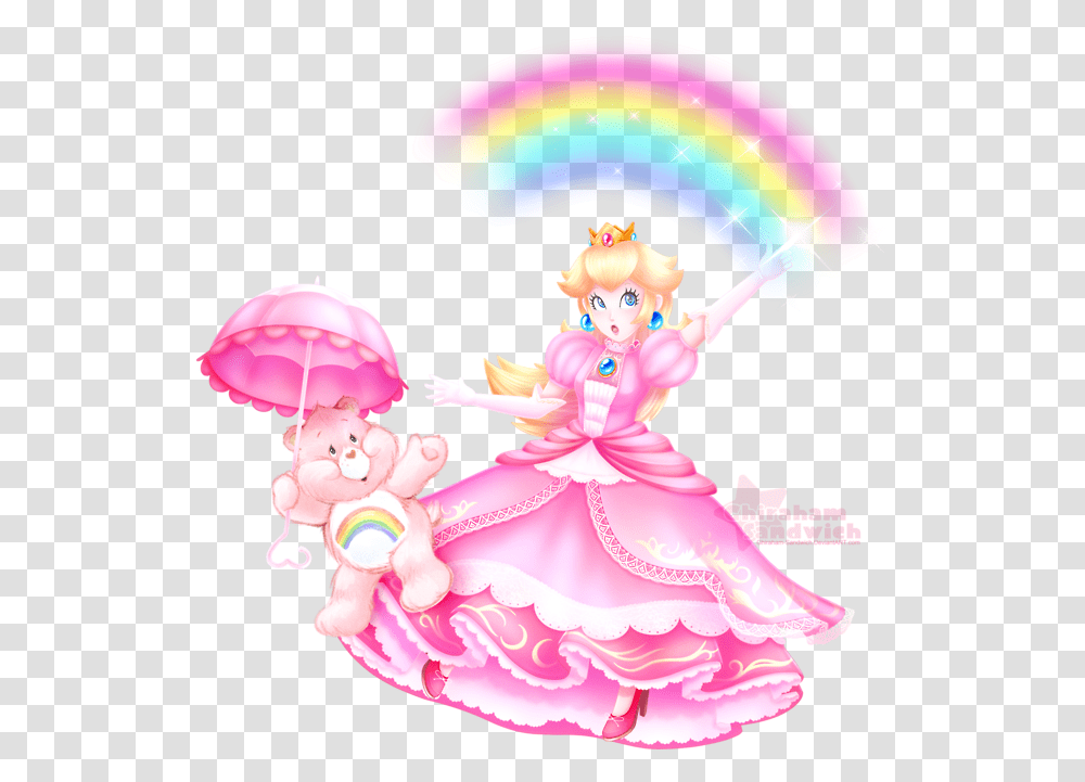 Princesspeach Princess Peach Mario Carebear Toadstool Kawaii Princess Peach Cute, Toy, Costume, Art, Person Transparent Png