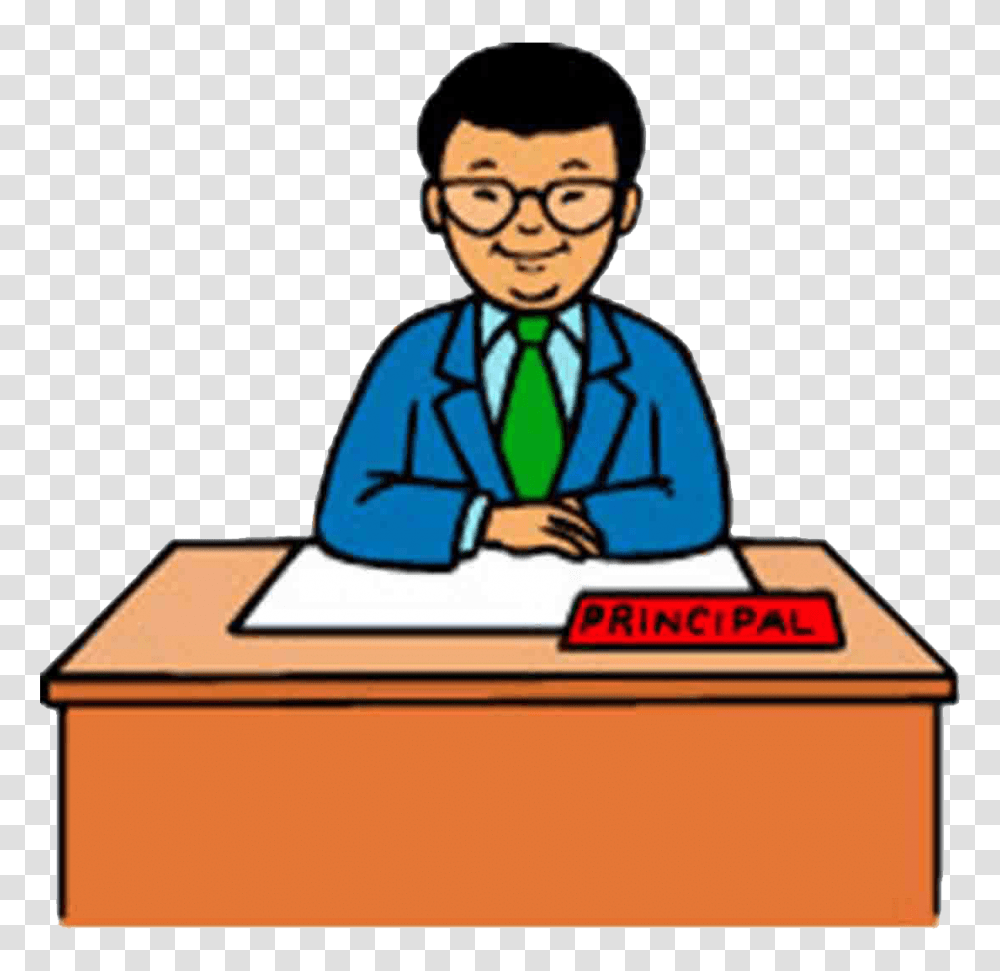 Principal Leaving Cliparts, Person, Worker, Judge, Table Transparent Png