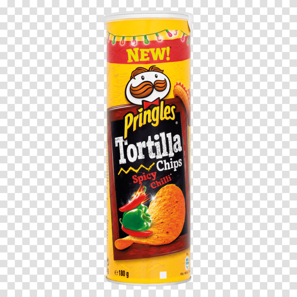 Pringles Tortilla Chips Spicy Chilli, Tin, Beer, Beverage, Can Transparent Png