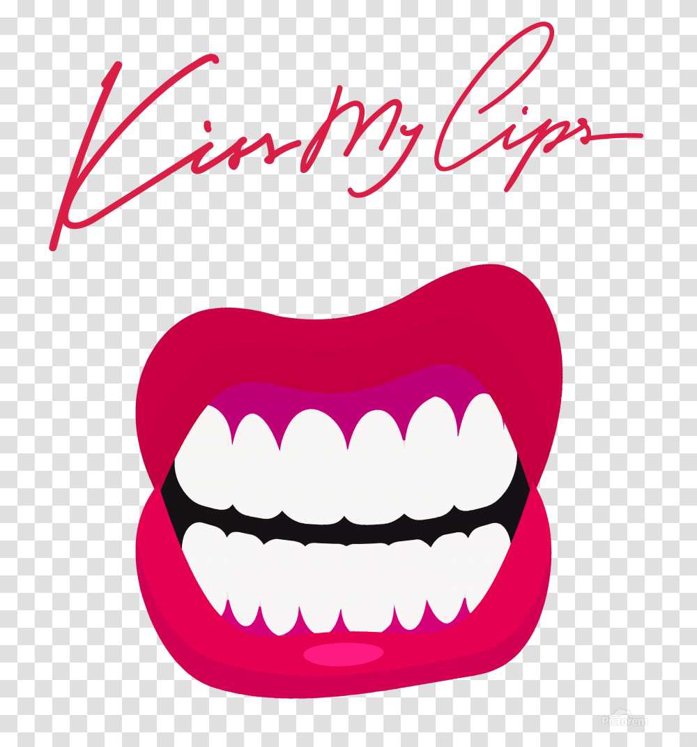 Print Finger Lips Clipart, Teeth, Mouth Transparent Png