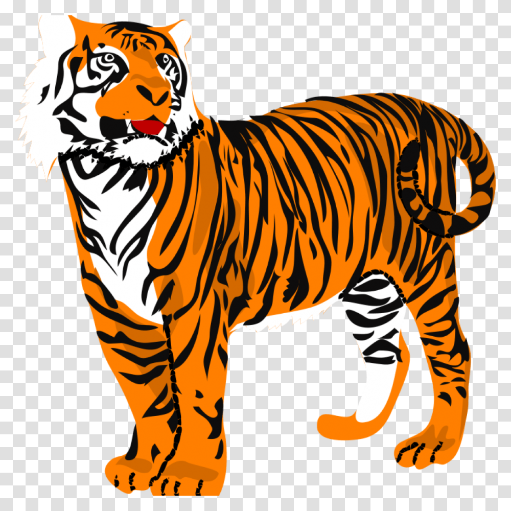 Print Free Tiger Clipart, Wildlife, Mammal, Animal, Zebra Transparent Png