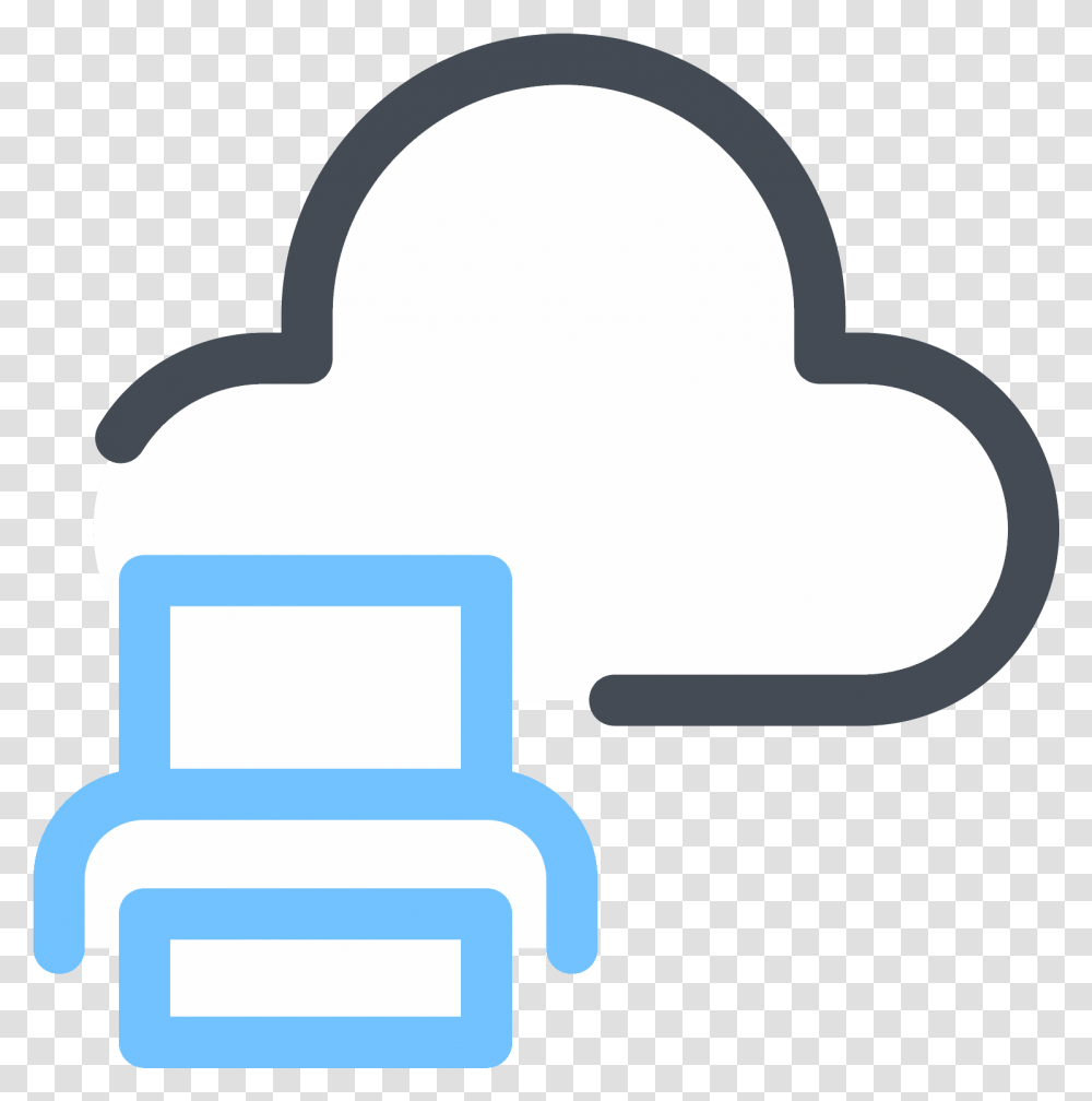 Print From Cloud Icon Cloud Computing Clipart Full Size Language, Shovel, Tool, Cushion, Security Transparent Png