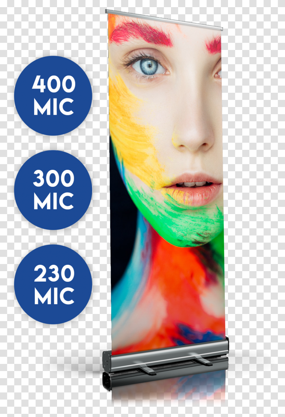 Print On Roll Up Banner Poster, Face, Person Transparent Png