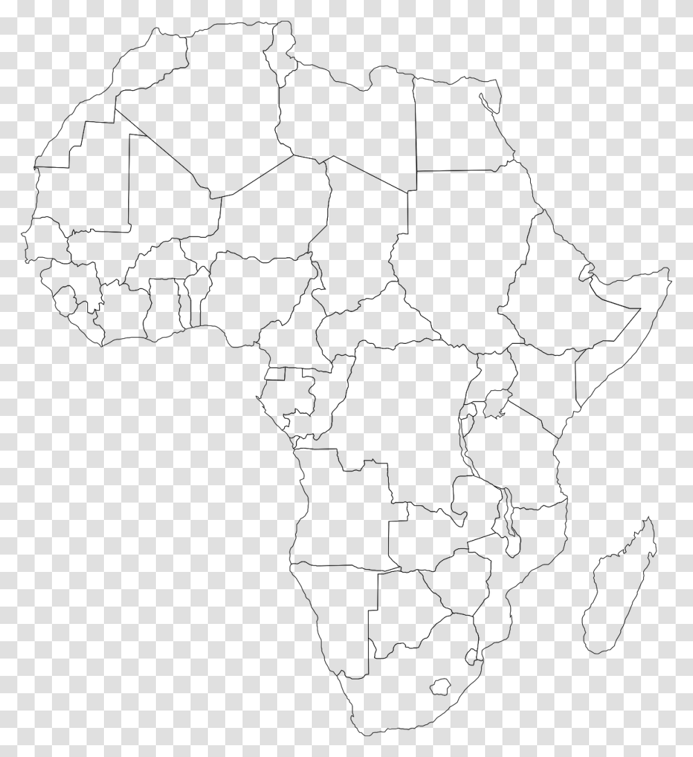 Printable Africa Political Map, Gray, World Of Warcraft Transparent Png