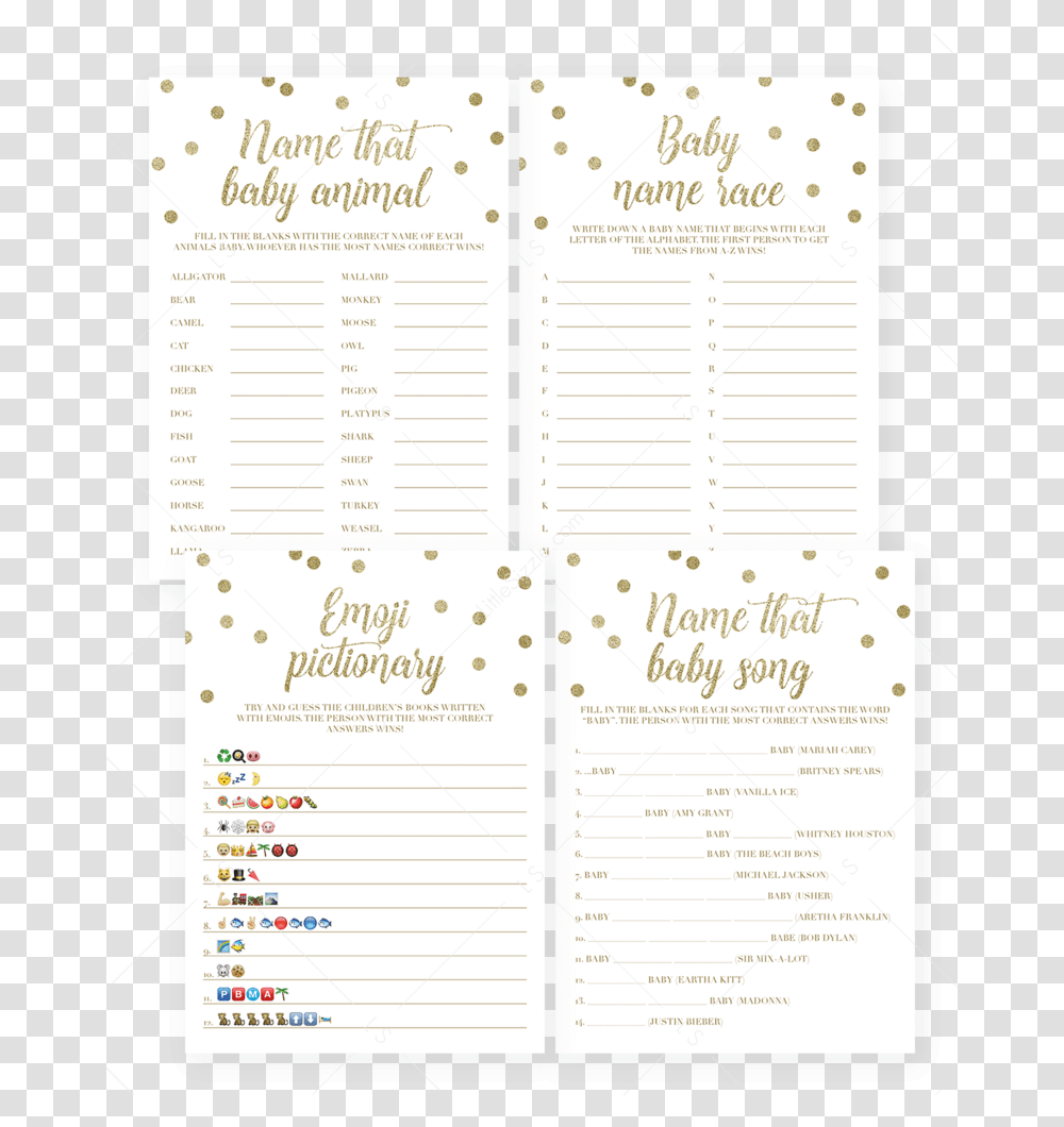 Printable Baby Shower Games Twinkle Twinkle Theme By Paper, Page, Flyer, Poster Transparent Png