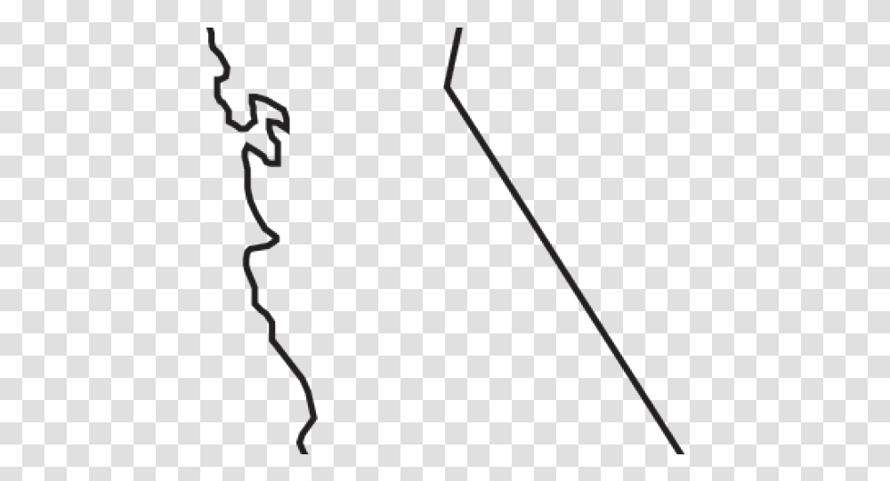Printable California State Map Outline, Bow, Stick, Cane Transparent Png