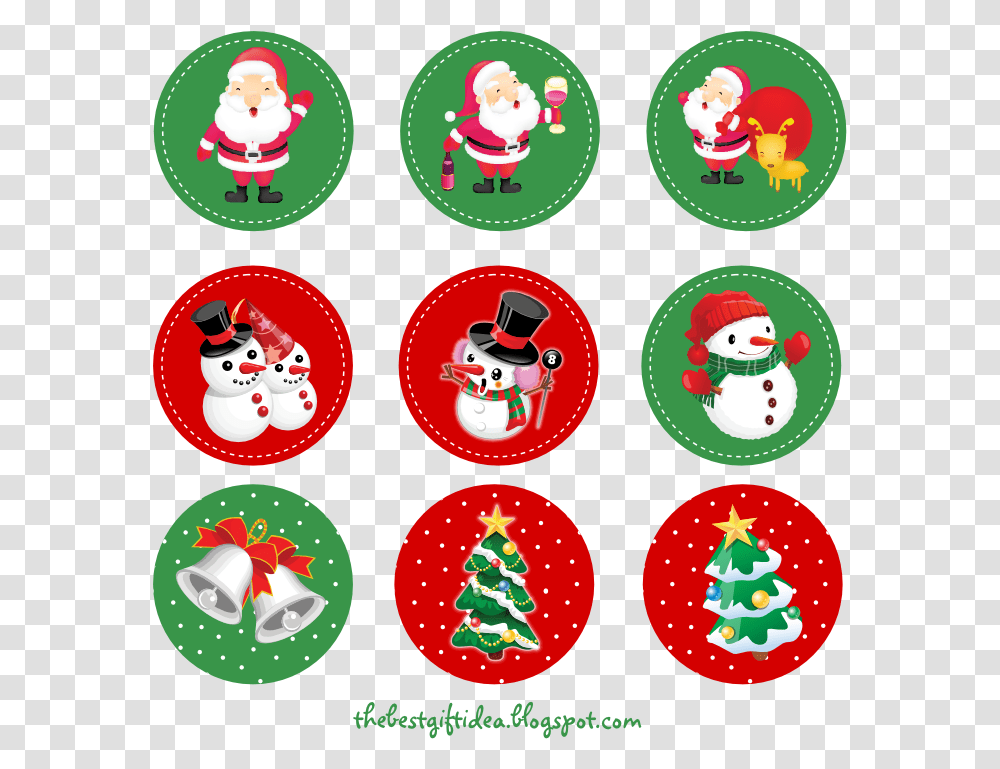 Printable Christmas Cake Toppers, Tree, Plant, Label Transparent Png