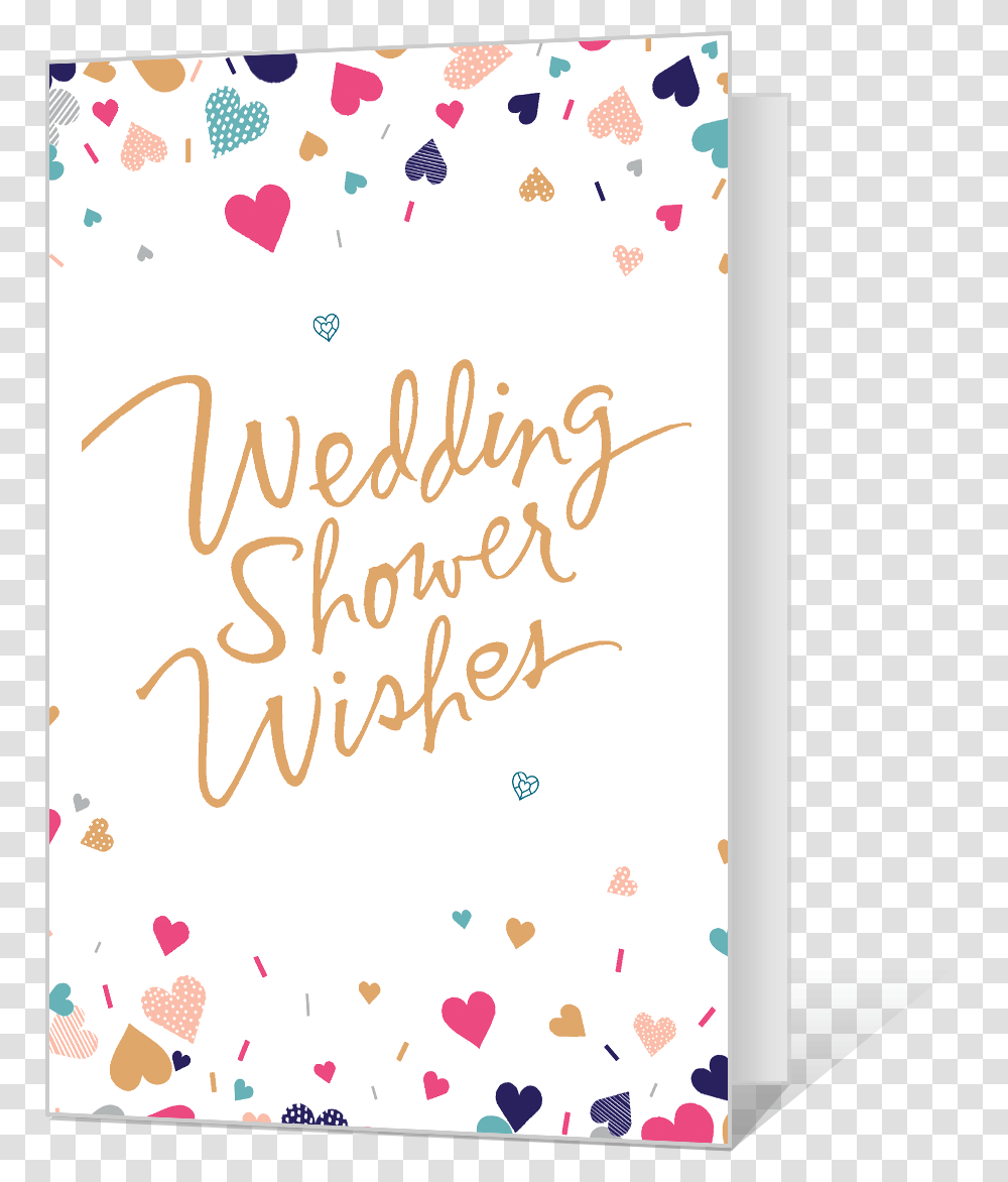 Printable Congratulation Bridal Shower Card, Confetti, Paper, Handwriting Transparent Png
