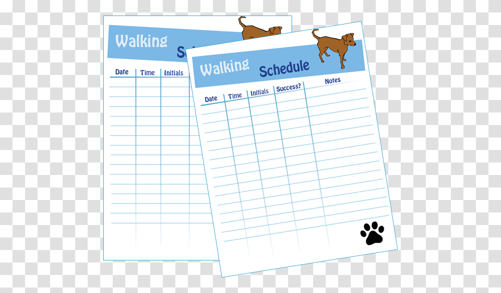 Printable Dog Walking Schedule, Page, Calendar, Word Transparent Png