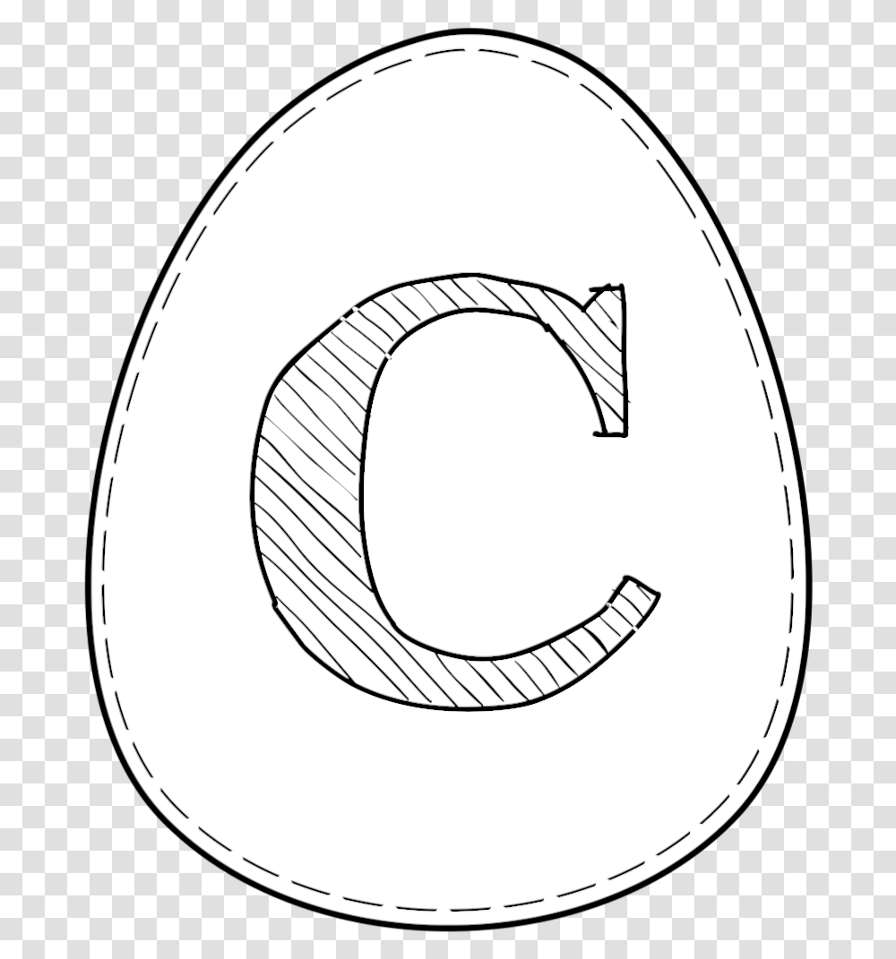 Printable Easter Egg With Letter C On It Easter Letters For Banner, Number, Food Transparent Png