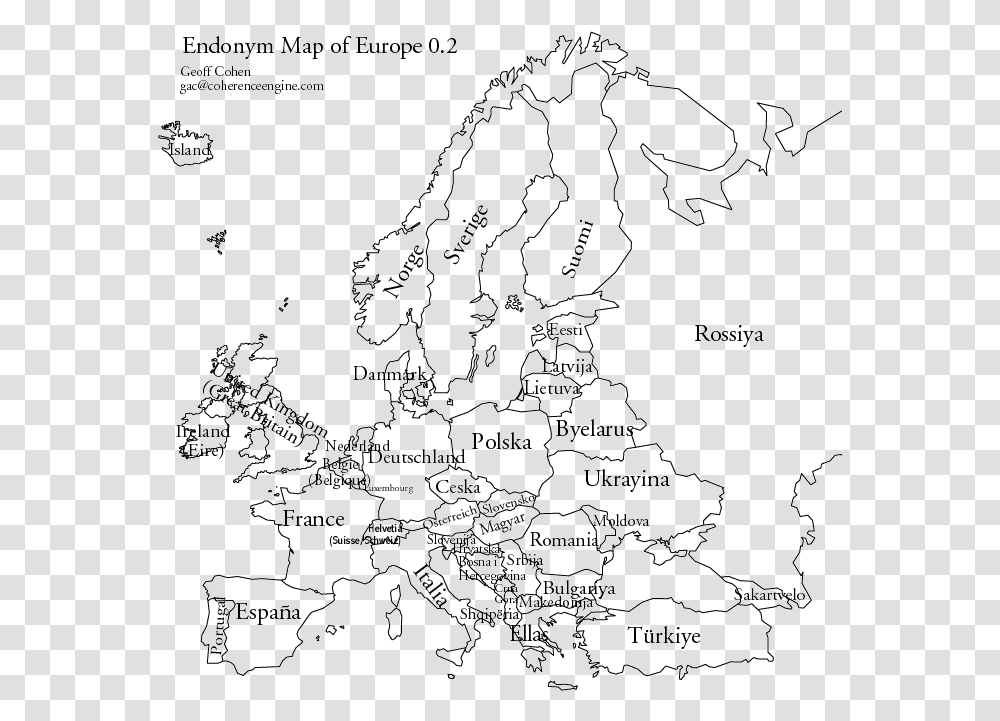 Printable Europe Map, Diagram, Plot, Atlas, Nature Transparent Png