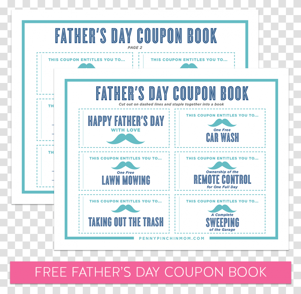 Printable Fathers Day Coupons, Poster, Advertisement, Flyer, Paper Transparent Png