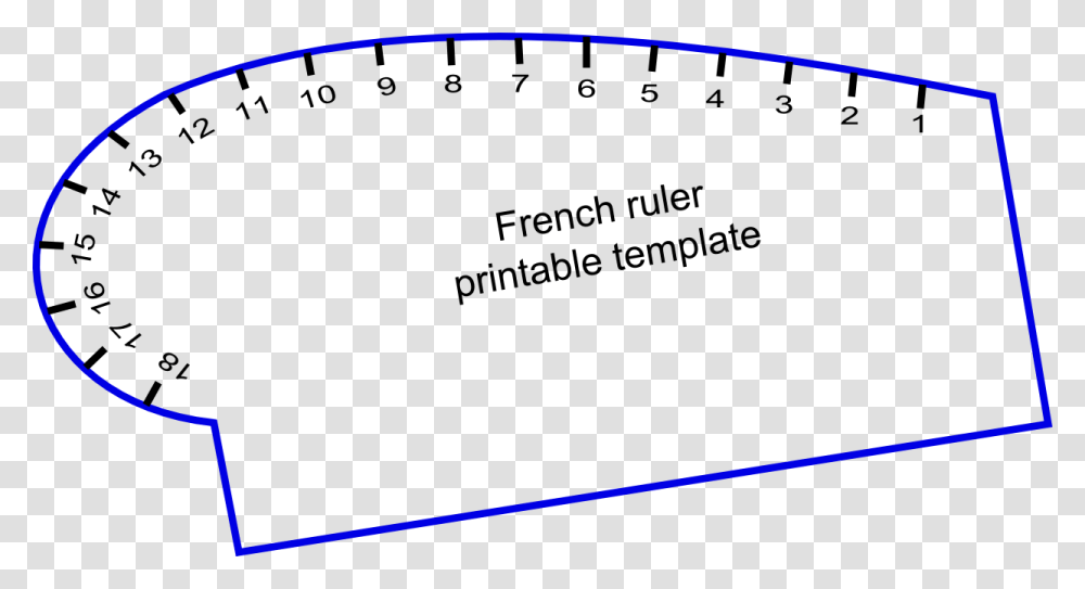 Printable French Curve Template, Plot, Diagram, Measurements Transparent Png