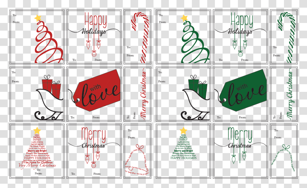 Printable Gift Tags Christmas Gift Card Designs, Alphabet, Label, Collage Transparent Png