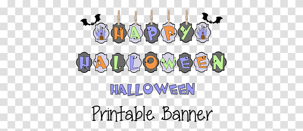 Printable Halloween Banner Vertical, Text, Alphabet, Number, Symbol Transparent Png