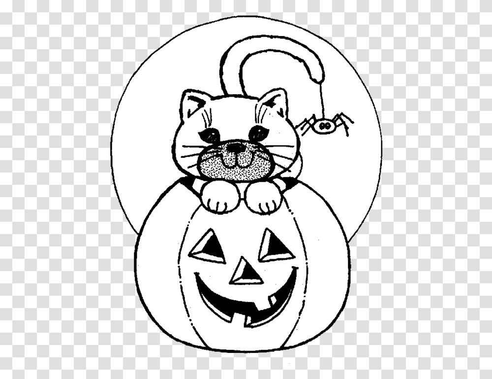 Printable Halloween Cat Coloring Pages, Stencil, Animal, Recycling Symbol Transparent Png