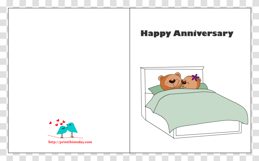 Printable Happy Anniversary Anniversaries Card, Page, Pillow, Bird Transparent Png
