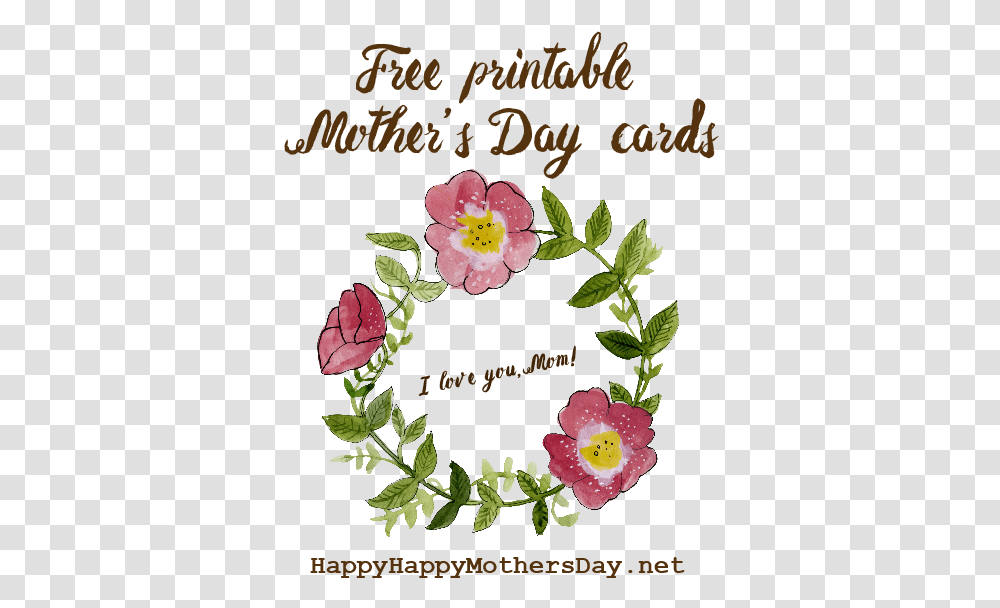 Printable Mothers Day Card Mothers Day Message Card Printable, Wreath, Poster Transparent Png