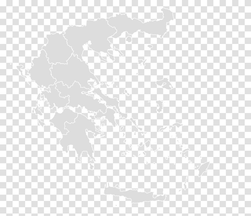 Printable Outline Blank Greece Map Maps Greece White, Diagram, Plot, Atlas, Astronomy Transparent Png