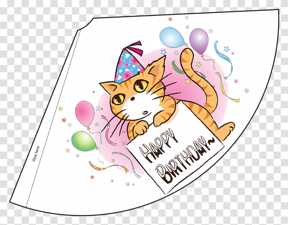 Printable Party Hats For Cats, Label Transparent Png