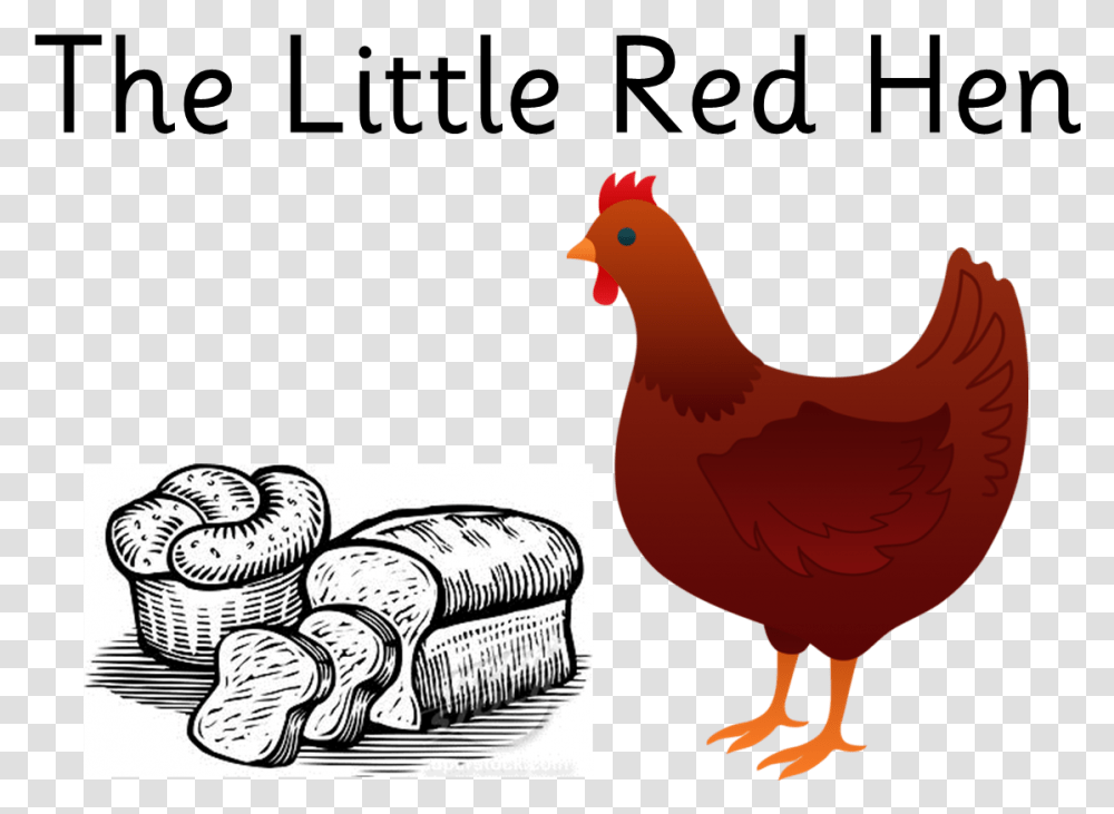 Printable Picture Of Hen Download Cartoon Loaf Of Bread, Chicken, Poultry, Fowl, Bird Transparent Png