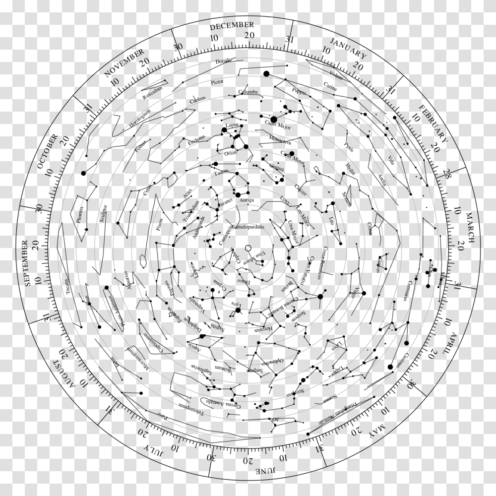 Printable Planisphere, Spiral, Coil Transparent Png