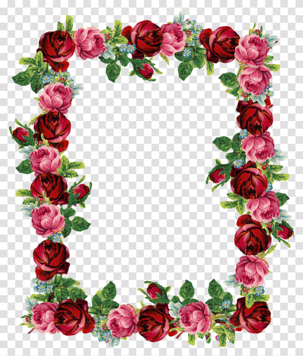Printable Stationery Rose Frame, Floral Design, Pattern Transparent Png