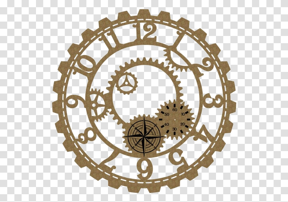 Printable Steampunk Clock Face, Machine, Gear, Gate, Rug Transparent Png