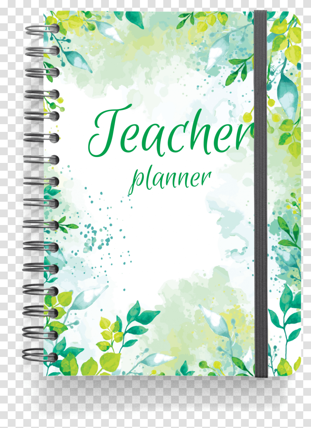 Printable Teacher Planner Spiral Bound Graphic Design, Floral Design Transparent Png
