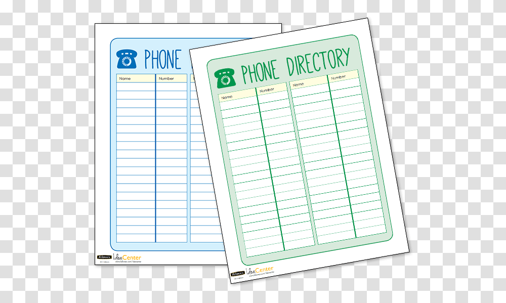 Printable Telephone Directory Template, Page, Calendar, Word Transparent Png