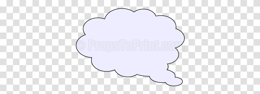 Printable Thought Cloud Photo Booth Clip Art, Baseball Cap, Cushion, Hand, Weapon Transparent Png