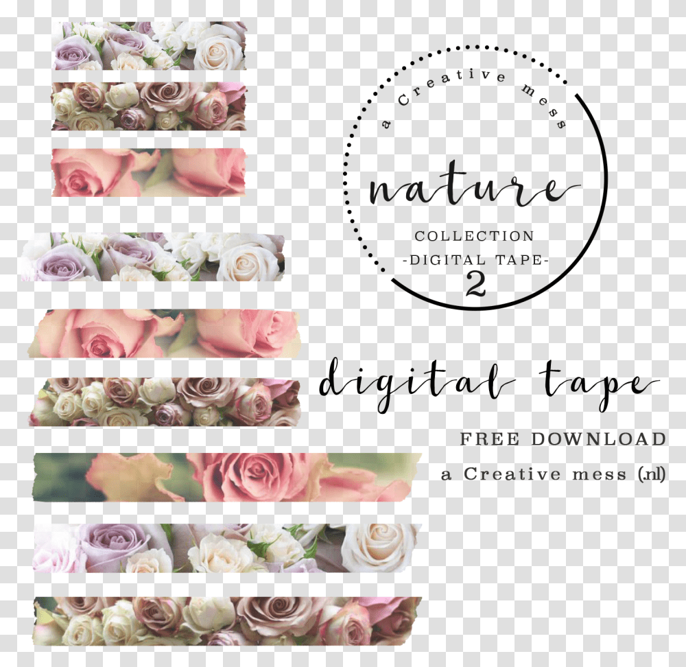 Printable Washi Tape Nature Download Download Free Digital Washi Tape, Plant, Flower, Wedding Cake, Dessert Transparent Png