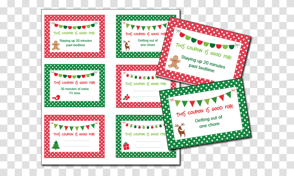 Printables Christmas Coupons Fellowes Christmas Coupons For Kids, Paper, Label, Flyer Transparent Png
