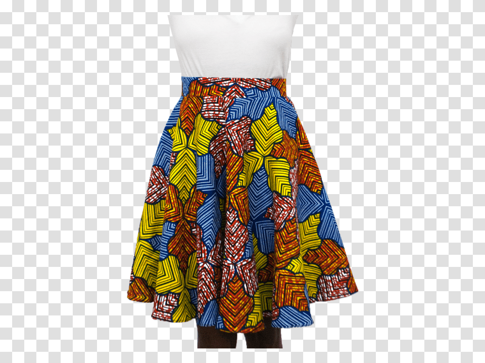 Printed Circle Skirt Day Dress, Apparel, Female, Person Transparent Png