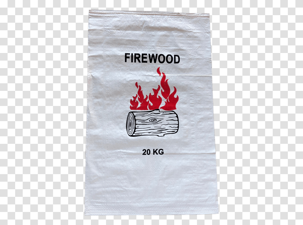 Printed Firewood Bag 56 X 91 Cm Paper, Label, Napkin, Handwriting Transparent Png