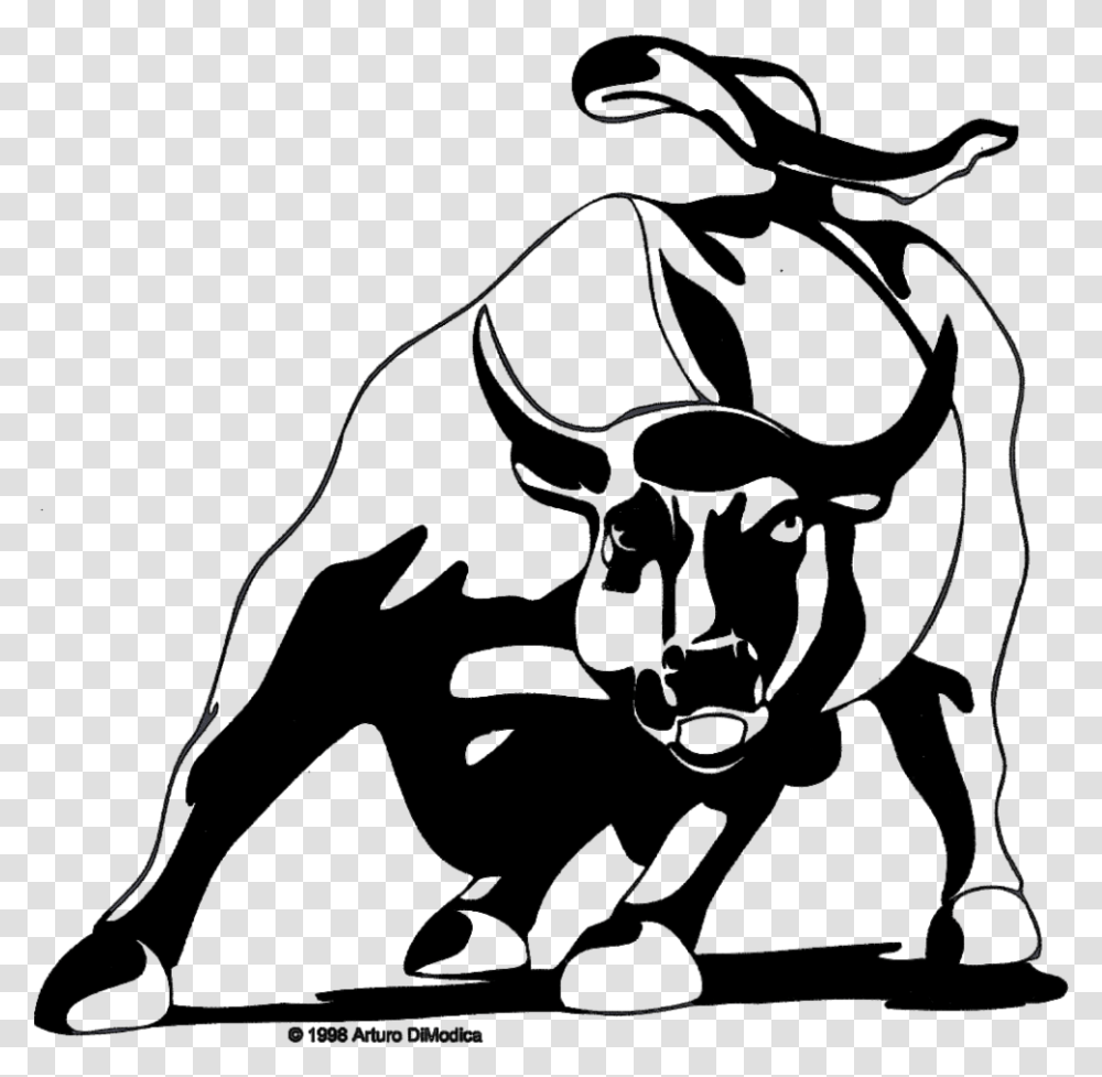 Printed T Shirt Charging Bull Spreadshirt Chelsea Film Wall Street Bull Logo, Apparel, Hood, Silhouette Transparent Png