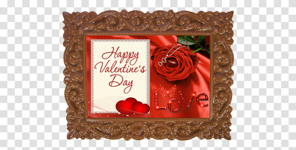 Printed Valentines Day Chocolate Frame Beautiful Love Frame Background Pics Hd, Rose, Flower, Plant, Blossom Transparent Png