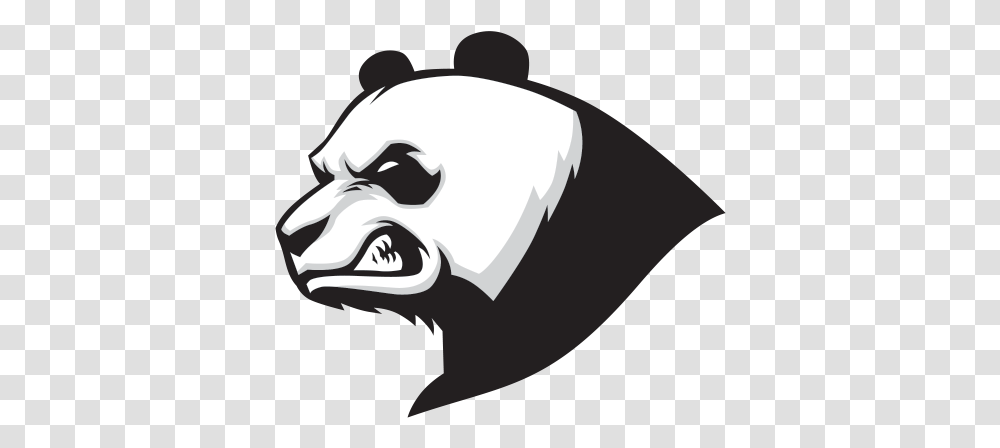 Printed Vinyl Aggressive Panda Head Stickers Factory Angry Panda Logo, Animal, Helmet, Bird, Mammal Transparent Png