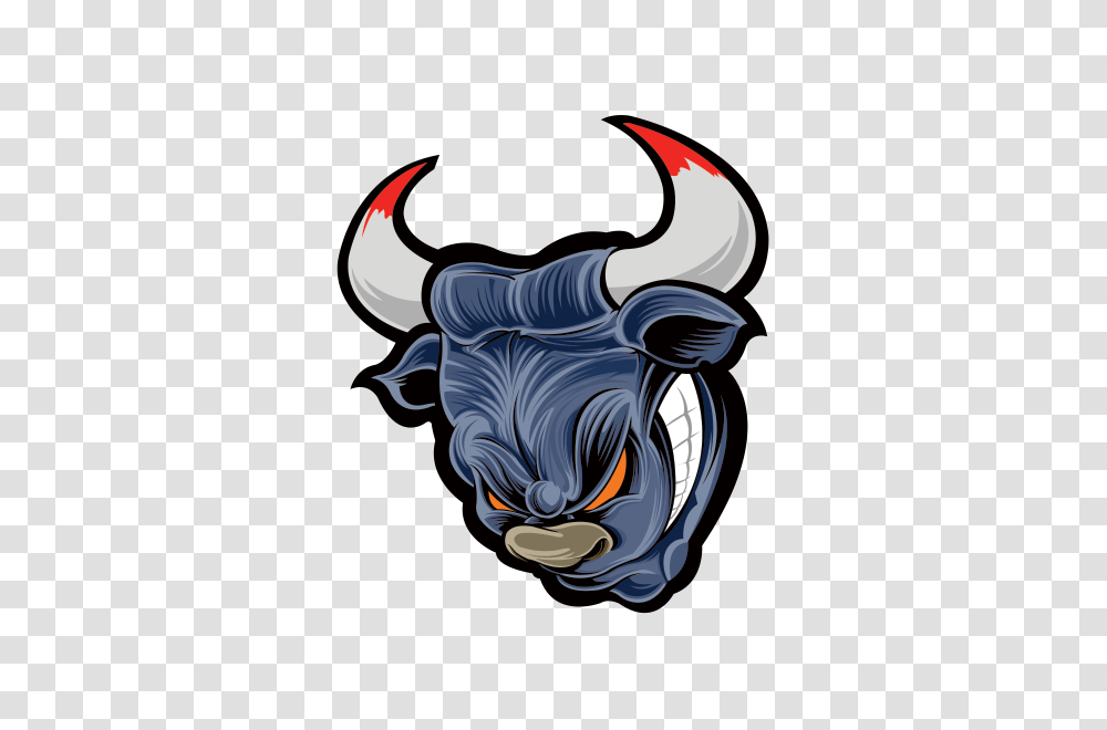 Printed Vinyl Angry Blue Bull Head Stickers Factory, Mammal, Animal, Cattle, Ox Transparent Png