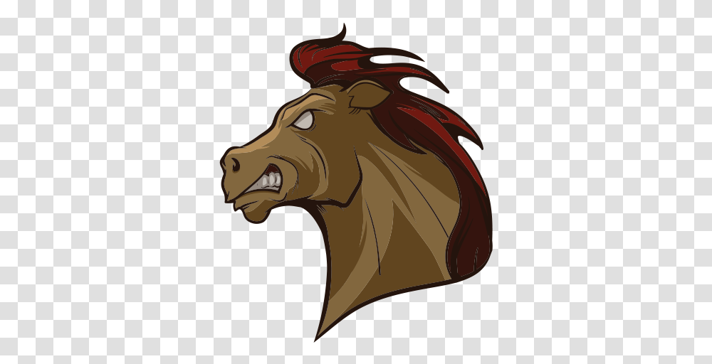 Printed Vinyl Angry Horse Head Stickers Factory Angry Horse Head, Mammal, Animal, Pig, Wildlife Transparent Png