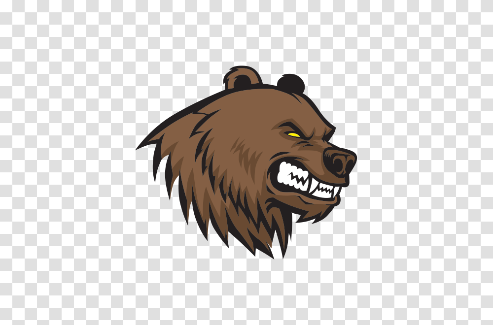 Printed Vinyl Bear Head Mascot Stickers Factory, Mammal, Animal, Wildlife, Logo Transparent Png