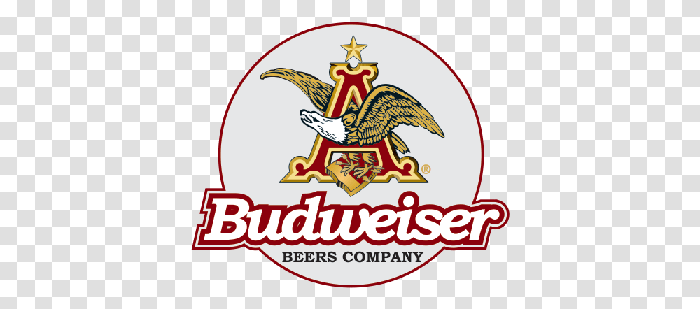 Printed Vinyl Beer Logo Budweiser Stickers Factory Happy Face, Symbol, Emblem, Text, Bird Transparent Png
