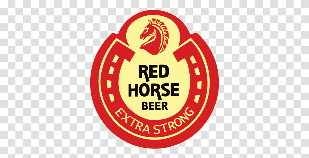 Printed Vinyl Beer Logo Red Horse Red Horse Beer Logo, Symbol, Label, Text, Plant Transparent Png