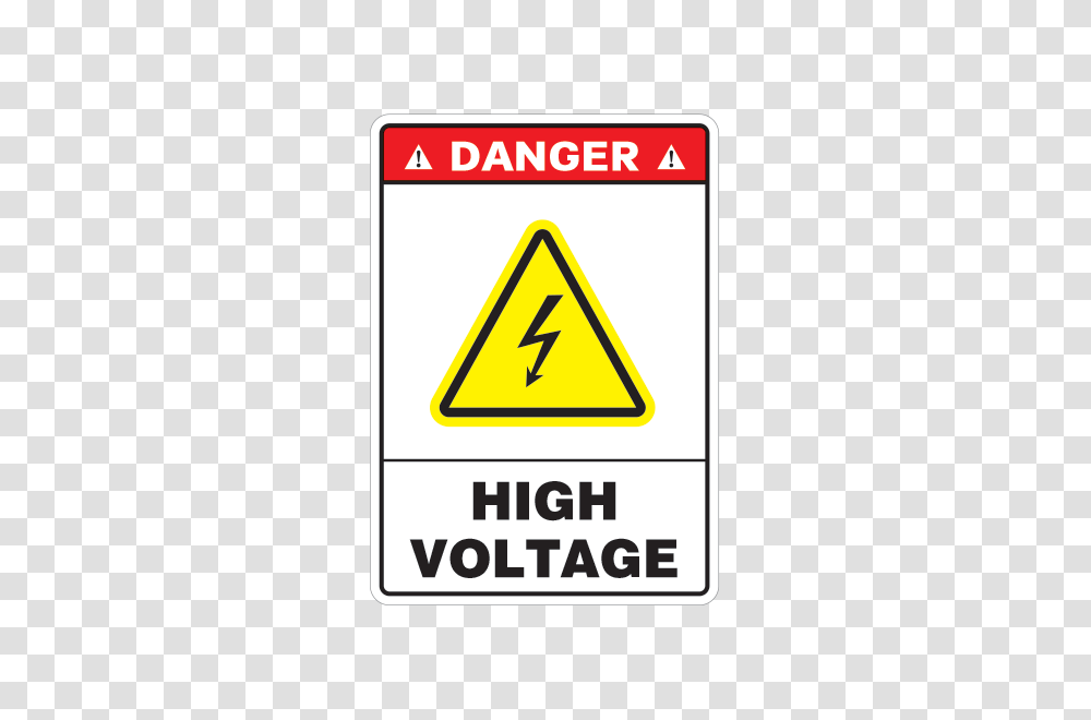 Printed Vinyl Danger High Voltage Stickers Factory, Triangle, Sign, Road Sign Transparent Png
