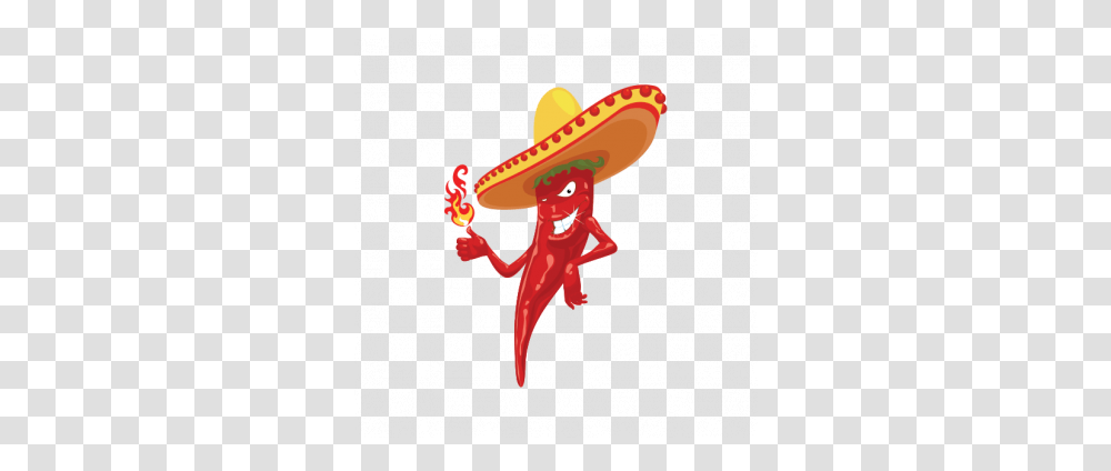 Printed Vinyl Extremely Hot Chili Pepper Stickers Factory Spice Up Your Writing, Clothing, Apparel, Sombrero, Hat Transparent Png