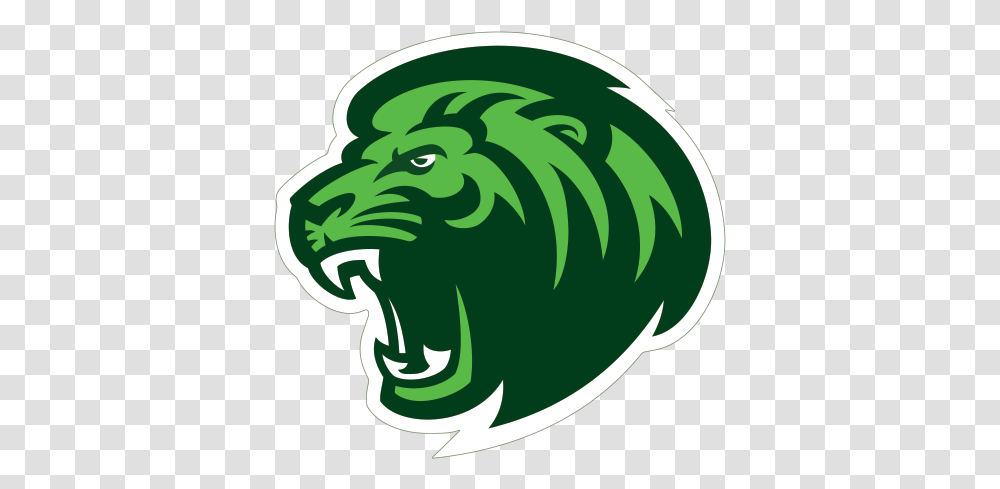 Printed Vinyl Green Angry Free Wild Lion Head Attack Mascot Lion, Plant, Logo, Symbol, Trademark Transparent Png