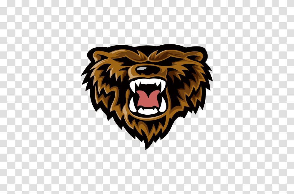 Printed Vinyl Grizzly Power Bear Head Stickers Factory, Wildlife, Animal, Mammal, Lion Transparent Png