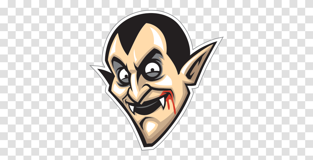 Printed Vinyl Happy Halloween Dracula Vampire Stickers Factory Halloween Sticker Dracula, Symbol, Emblem, Art, Graphics Transparent Png