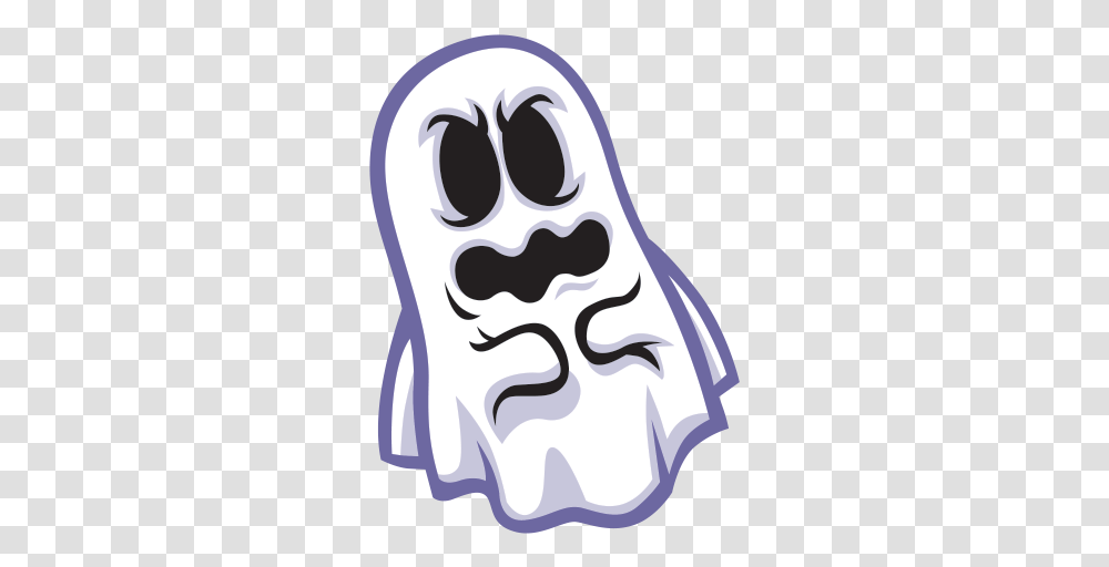 Printed Vinyl Happy Halloween Ghost Stickers Factory Ghost, Face, Head, Cushion, Portrait Transparent Png