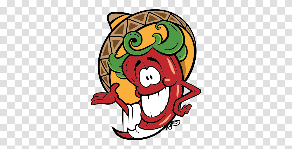 Printed Vinyl Mexican Red Hot Chili Pepper With Sombrero Happy, Graphics, Art, Food, Face Transparent Png
